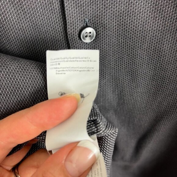 Hugo Boss Men's Slim Fit Charcoal Grey Dress Shirt - Picture 5 of 8